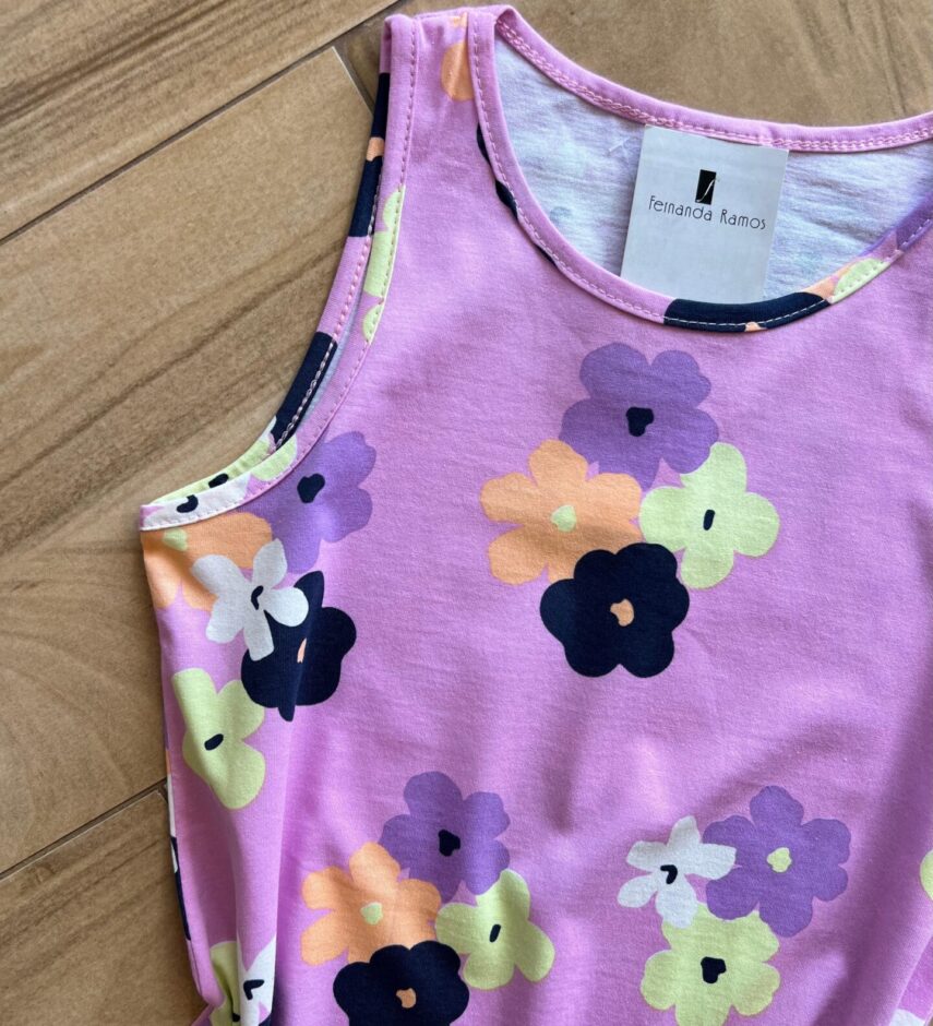 fernandaramoskids com br Vestido Infantil Feminino Rodado com Flores Lilás1