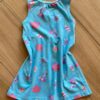 fernandaramoskids com br Vestido Infantil Feminino Rodado Estampa Flor Fundo Azul 1