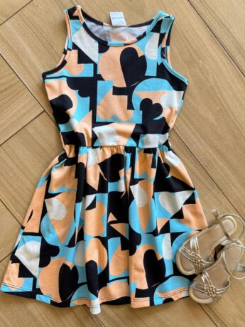 Vestido Infantil Feminino Rodado Estampado Fernanda Ramos Kids