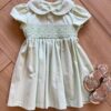 Vestido Infantil Feminino Verde com Pérola Fernanda Ramos Kids