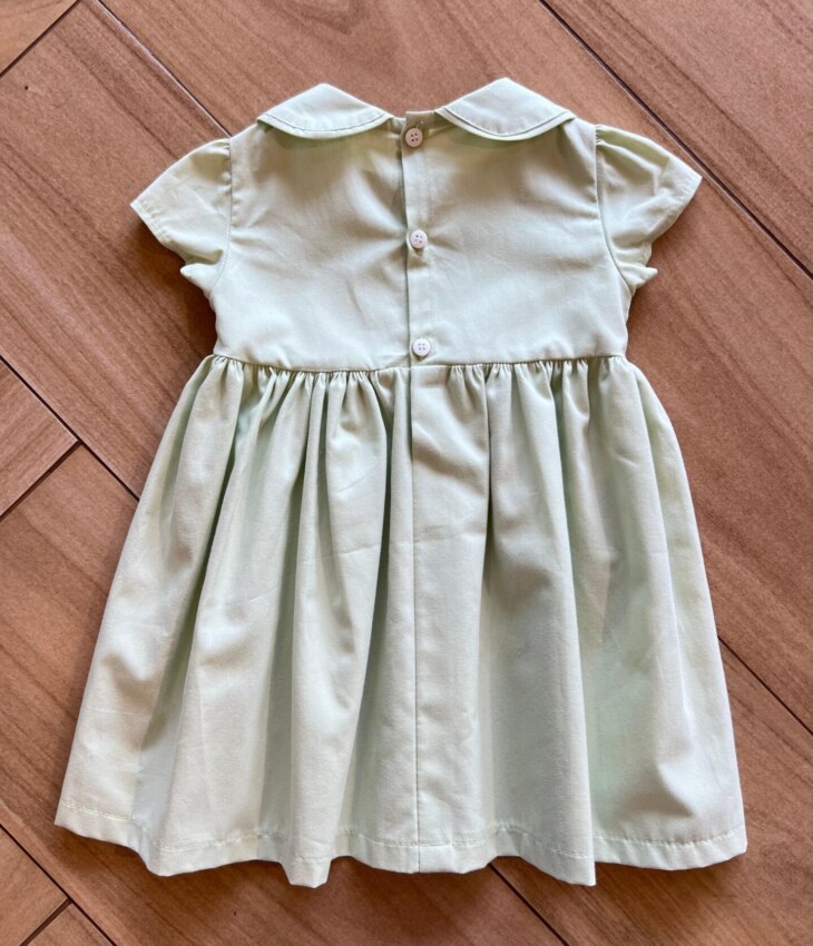 fernandaramoskids com br Vestido Infantil Feminino Verde com Pérola 2