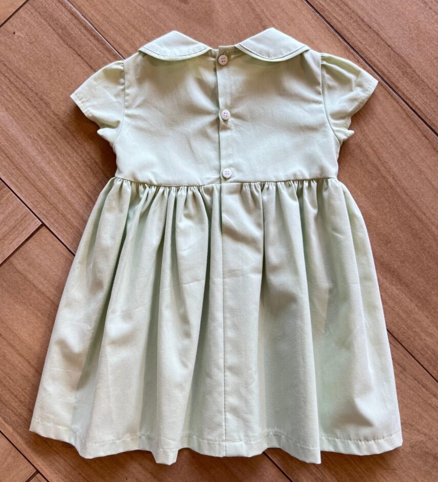 fernandaramoskids com br Vestido Infantil Feminino Verde com Pérola 2