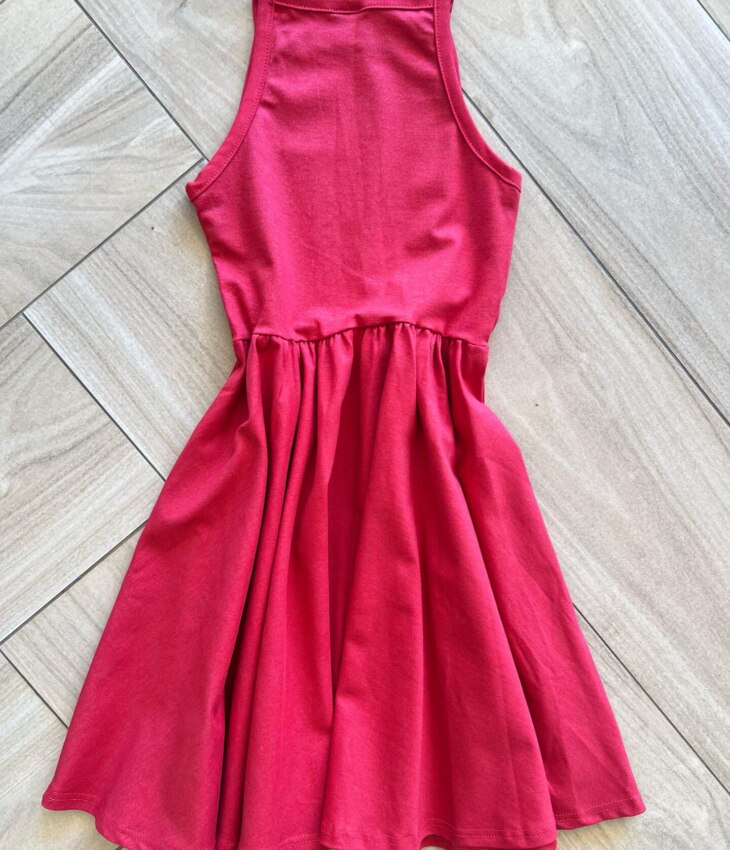 fernandaramoskids com br Vestido Infantil Feminino Vermelho Brilho Lurex 1