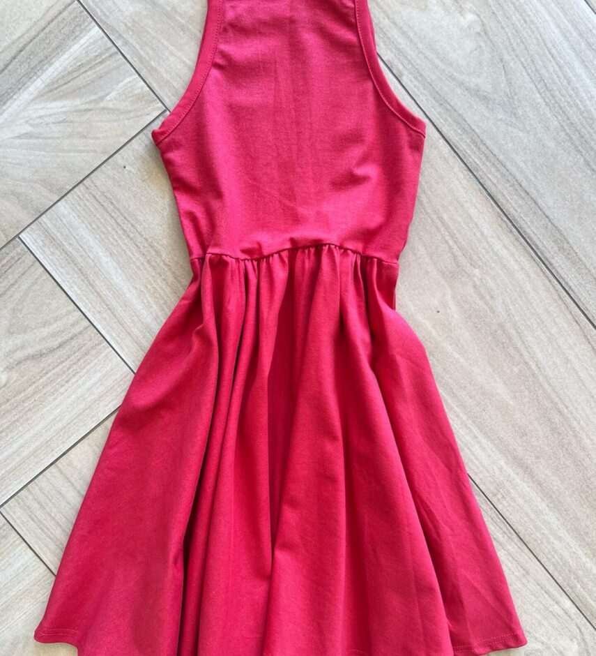 fernandaramoskids com br Vestido Infantil Feminino Vermelho Brilho Lurex 1