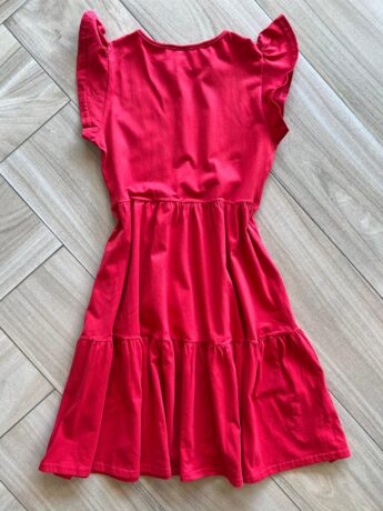Fernanda Ramos Kids Vestido Infantil Feminino Vermelho com Botões 1