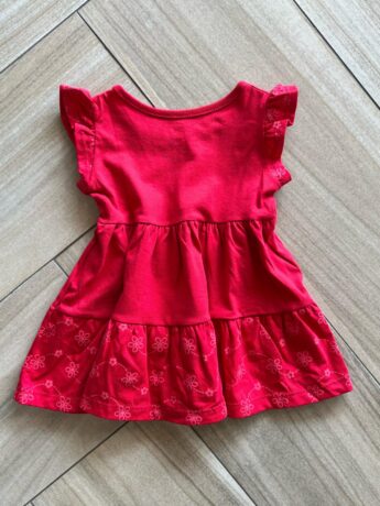 fernandaramoskids com br Vestido Infantil Feminino Vermelho com Flores 1