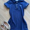 Vestido Polo Infantil Feminino Curto Azul Fernanda ramos kids