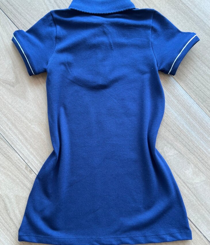 fernandaramoskids com br Vestido Polo Infantil Feminino Curto Azul 2