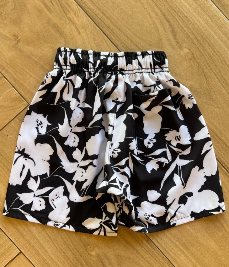 fernandaramoskids com br Bermuda Infantil Masculina Tactel Estampada Preta e Branca2
