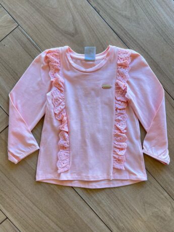 Blusa Infantil Feminina Manga Longa Rosa 73108 Fernanda Ramos Kids