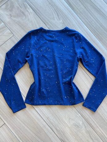 fernandaramoskids com br Blusa Manga Longa Infantil Feminina Azul Marinho com Estrelinhas2