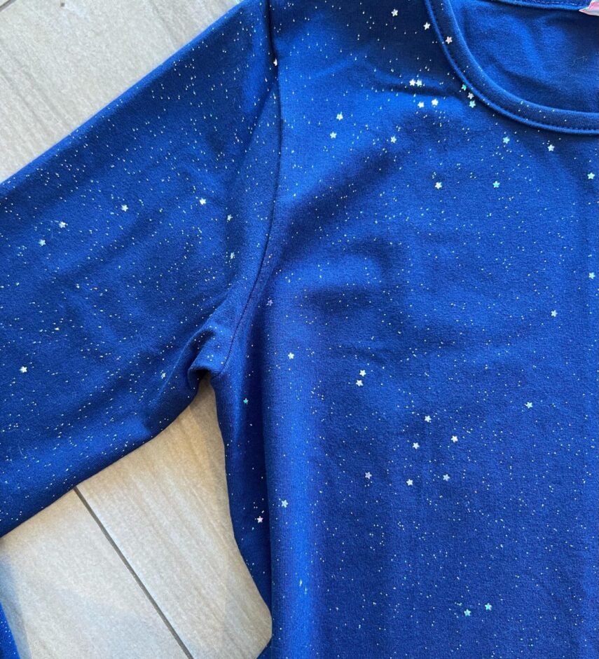 fernandaramoskids com br Blusa Manga Longa Infantil Feminina Azul Marinho com Estrelinhas1