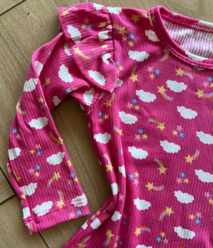 fernandaramoskids com br Blusa Manga Longa Infantil Feminina Nuvens Pink1