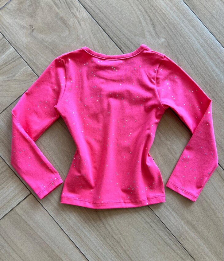 fernandaramoskids com br Blusa Manga Longa Infantil Feminina Pink com Estrelinhas2