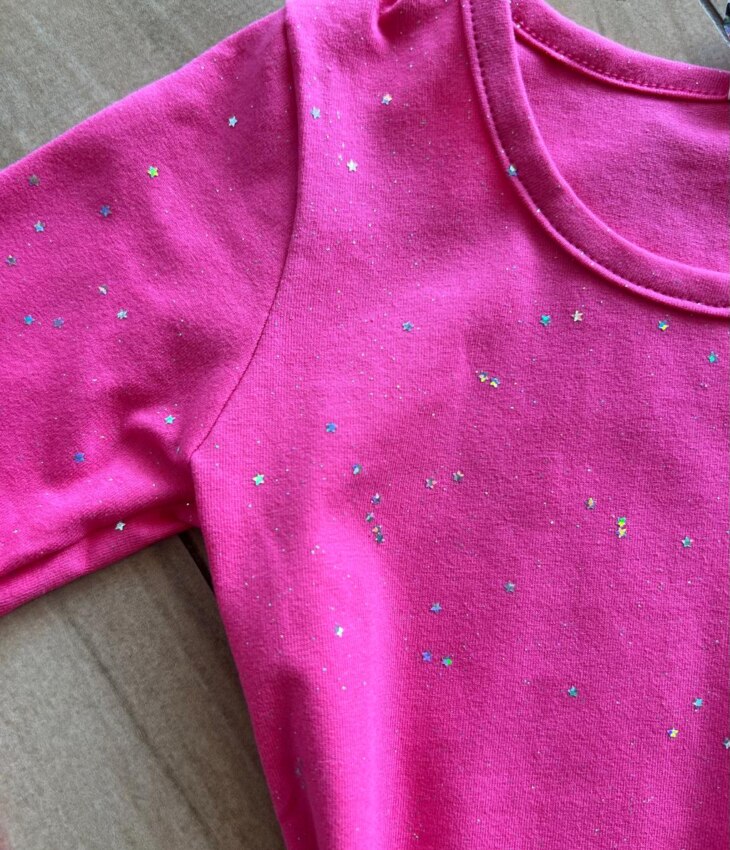 fernandaramoskids com br Blusa Manga Longa Infantil Feminina Pink com Estrelinhas1