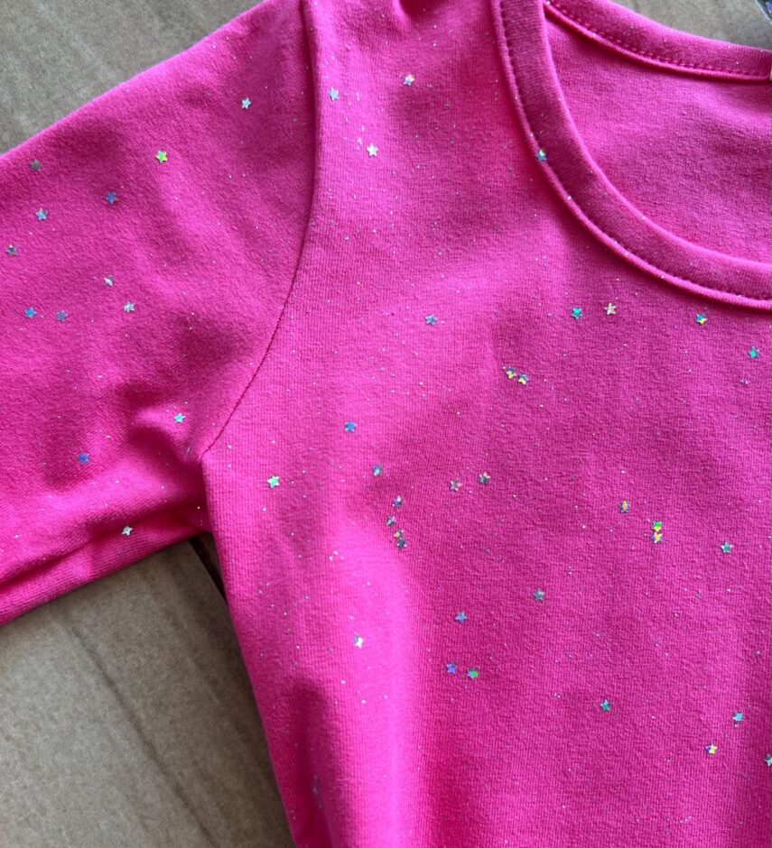 fernandaramoskids com br Blusa Manga Longa Infantil Feminina Pink com Estrelinhas1