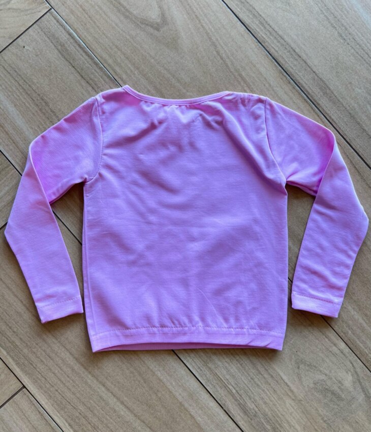 Blusa Manga Longa Infantil Feminina Térmica Básica Lilás Fernanda Ramos Kids