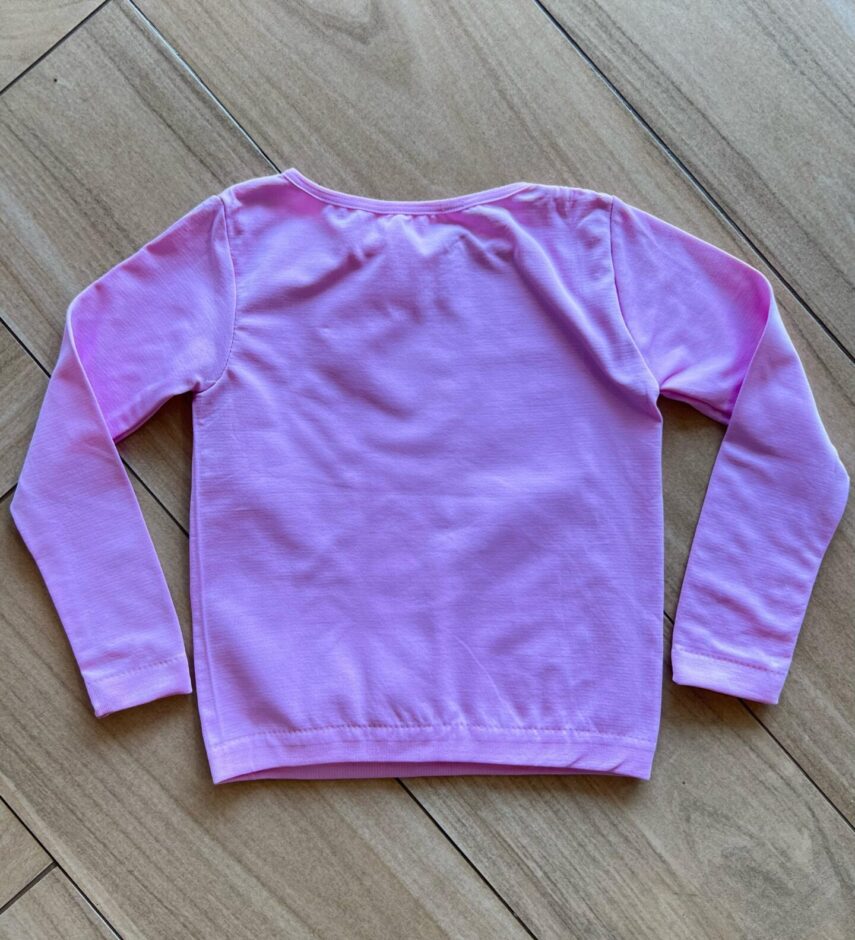 Blusa Manga Longa Infantil Feminina Térmica Básica Lilás Fernanda Ramos Kids