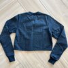Blusão Cropped Infantil Feminino Manga longa Preto Brilhante Fernanda Ramos Kids