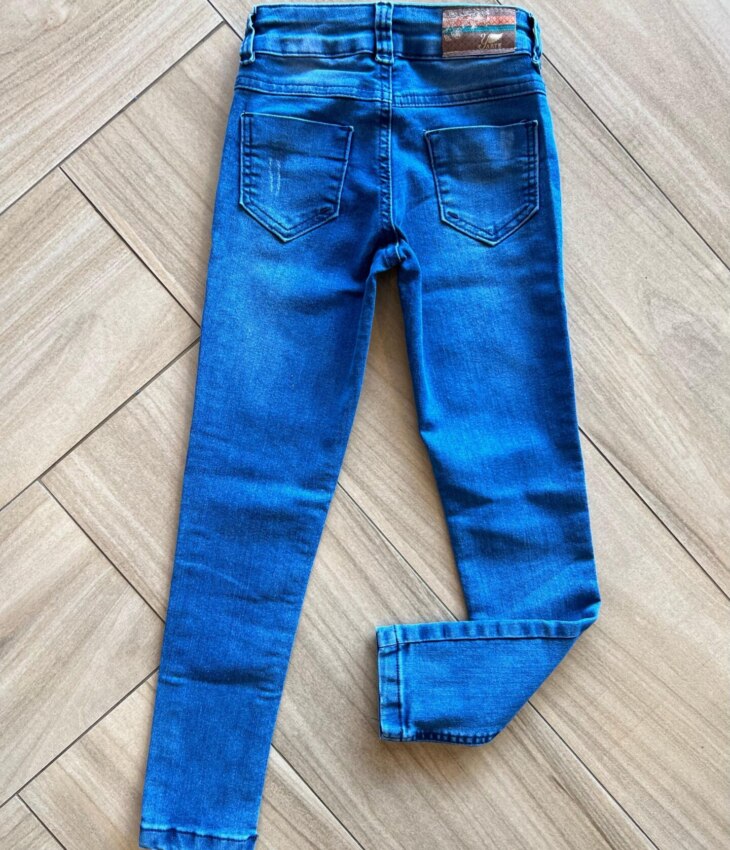 Calça Infantil Feminina Jeans Skinny Detalhes em Destroyed Fernanda Ramos Kids
