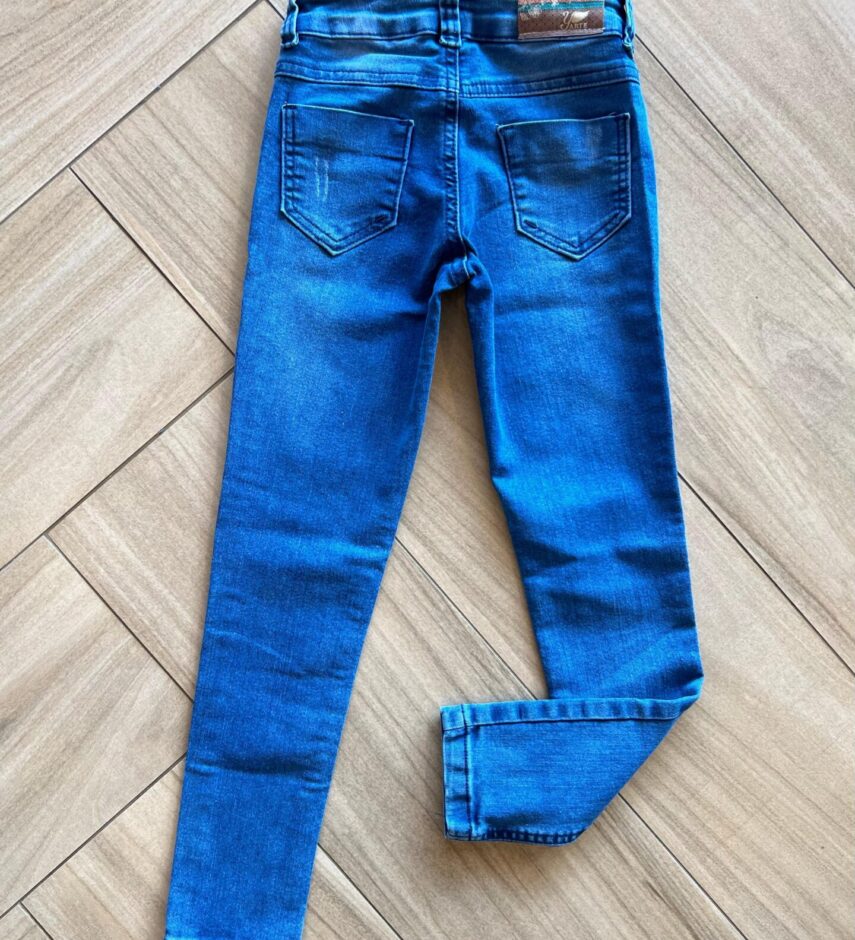 Calça Infantil Feminina Jeans Skinny Detalhes em Destroyed Fernanda Ramos Kids