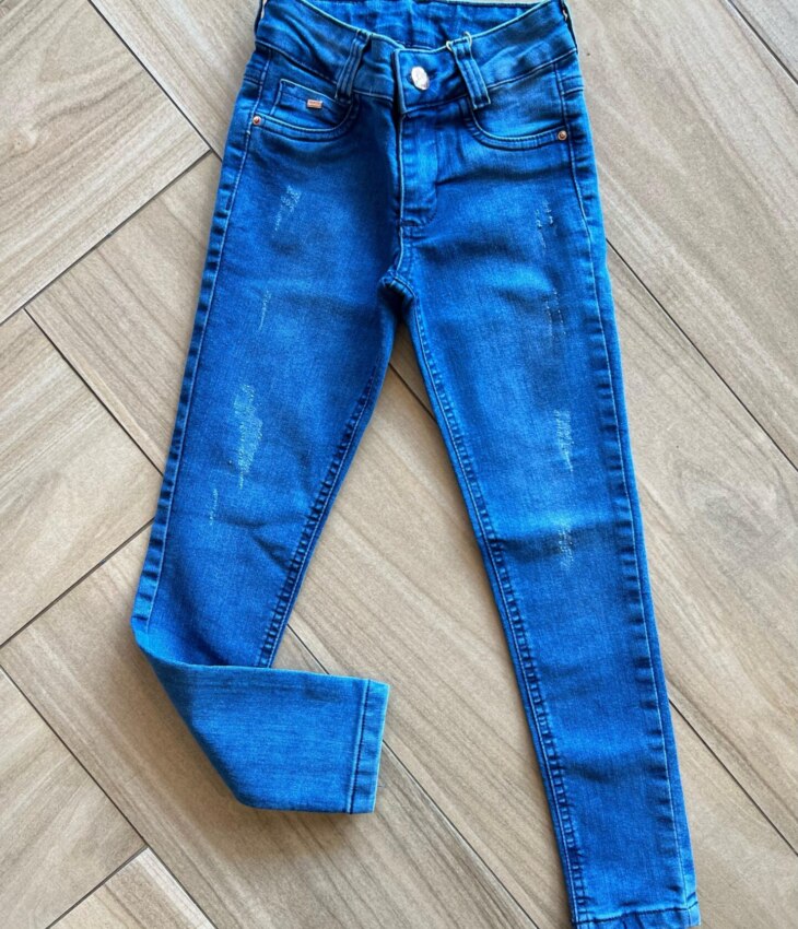 Calça Infantil Feminina Jeans Skinny Detalhes em Destroyed Fernanda Ramos Kids