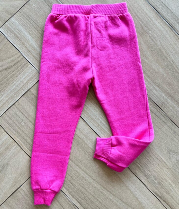 Calça Jogger Infantil Feminina Elástico na Cintura Rosa Fernanda Ramos Kids