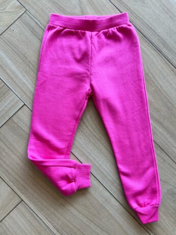 Calça Jogger Infantil Feminina Elástico na Cintura Rosa Fernanda Ramos Kids