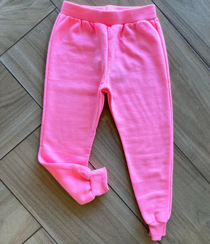 Calça Jogger Infantil Feminina Rosa Neon Fernanda Ramos Kids