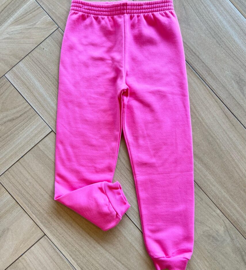 Calça Jogger Infantil Feminina Básica Rosa Fernanda Ramos Kids
