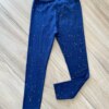 Calça Legging Infantil Feminina Flanelada Azul com Estrelinhas Fernanda Ramos Kids