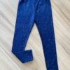 Calça Legging Infantil Feminina Flanelada Azul com Estrelinhas Fernanda Ramos Kids