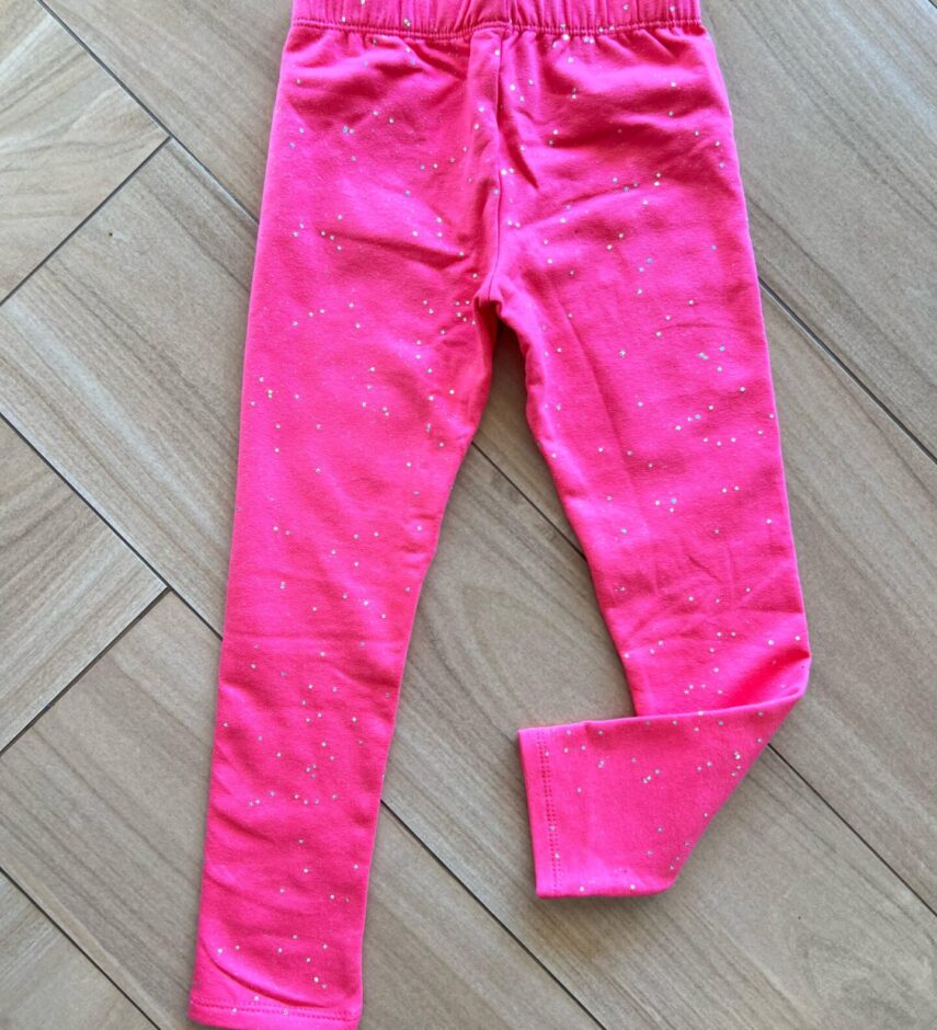Calça Legging Infantil Feminina Flanelada Pink com Estrelinhas Fernanda Ramos Kids