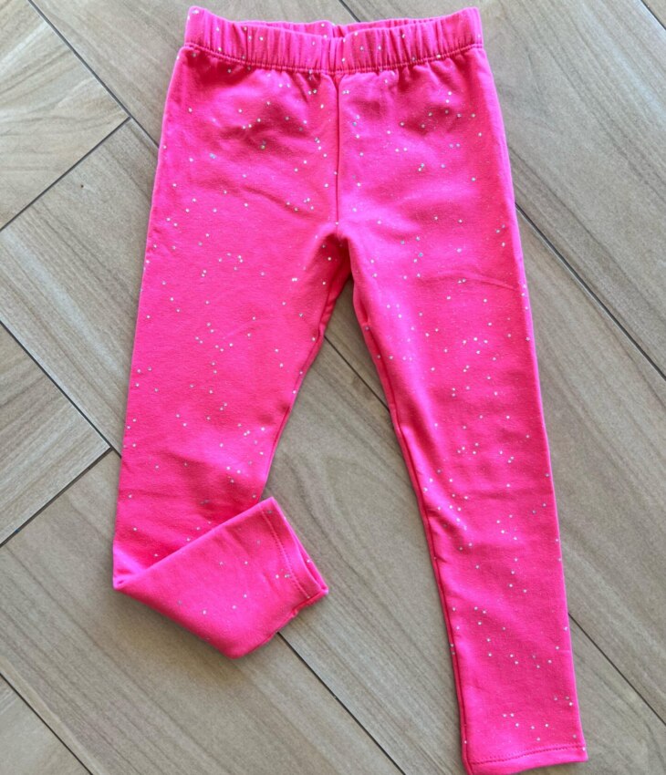 Calça Legging Infantil Feminina Flanelada Pink com Estrelinhas Fernanda Ramos Kids