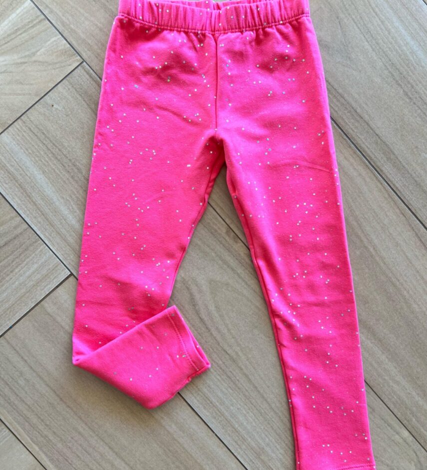 Calça Legging Infantil Feminina Flanelada Pink com Estrelinhas Fernanda Ramos Kids