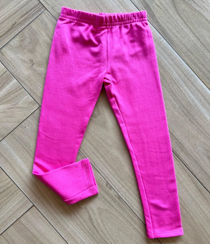 Calça Legging Infantil Feminina Flanelada Rosa Fernanda Ramos Kids