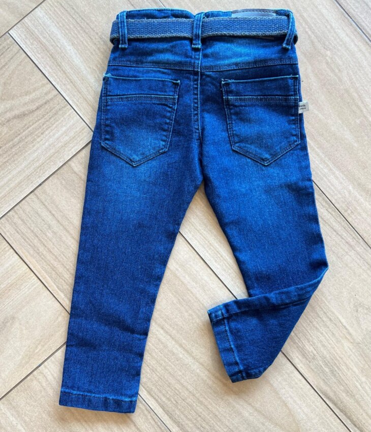 Calça Masculina Infantil Jeans com Cinto Azul Fernanda Ramos Kids