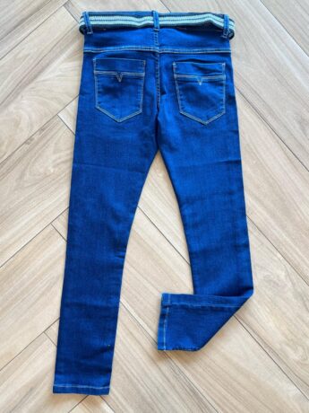 Calça Masculina Infantil Jeans Escuro com Bolso e Cinto Fernanda Ramos Kids