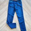 Calça Masculina Infantil Jeans Escuro com Detalhe e Cinto Colorido Fernanda Ramos Kids