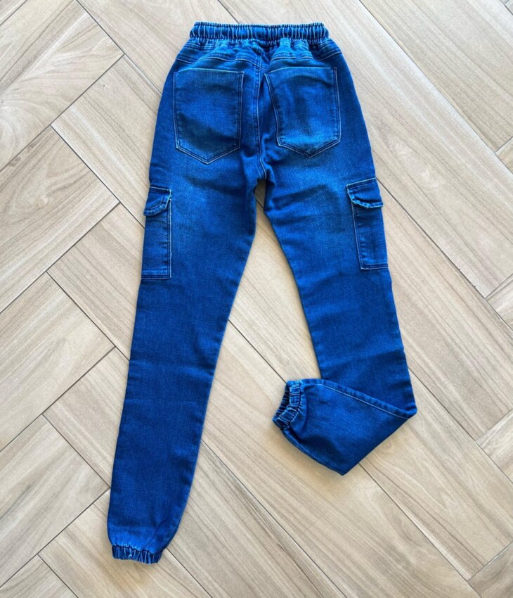 Calça Masculina Infantil Jeans Jogger com Bolsos Fernanda Ramos Kids