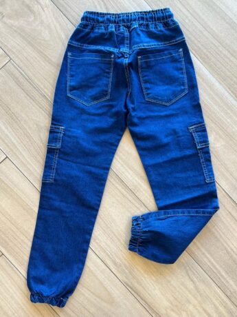 Calça Masculina Infantil Jeans Jogger com Bolsos e Cordão Fernanda Ramos Kids