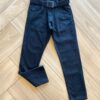 Calça Masculina Infantil Jeans Preta com Cinto e Bolsos Fernanda Ramos Kids