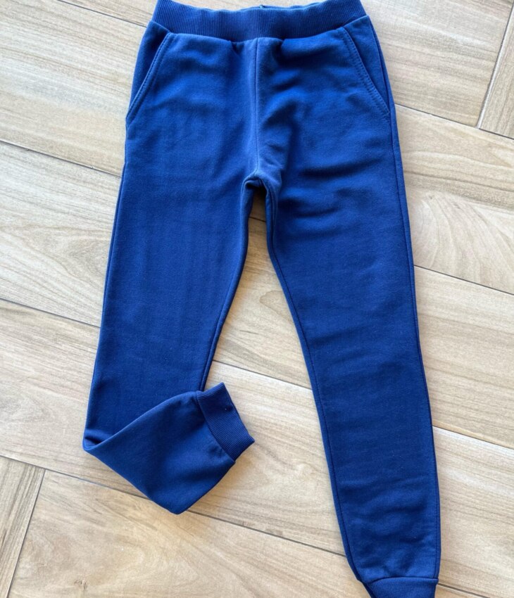 Calça Masculina Infantil Jogger Azul Marinho com Bolso Fernanda Ramos Kids