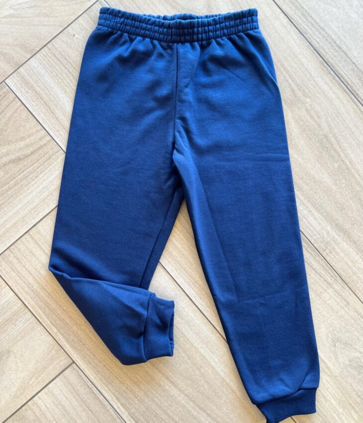 Calça Masculina Infantil Jogger Azul Marinho com Elástico na Cintura Fernanda Ramos Kids
