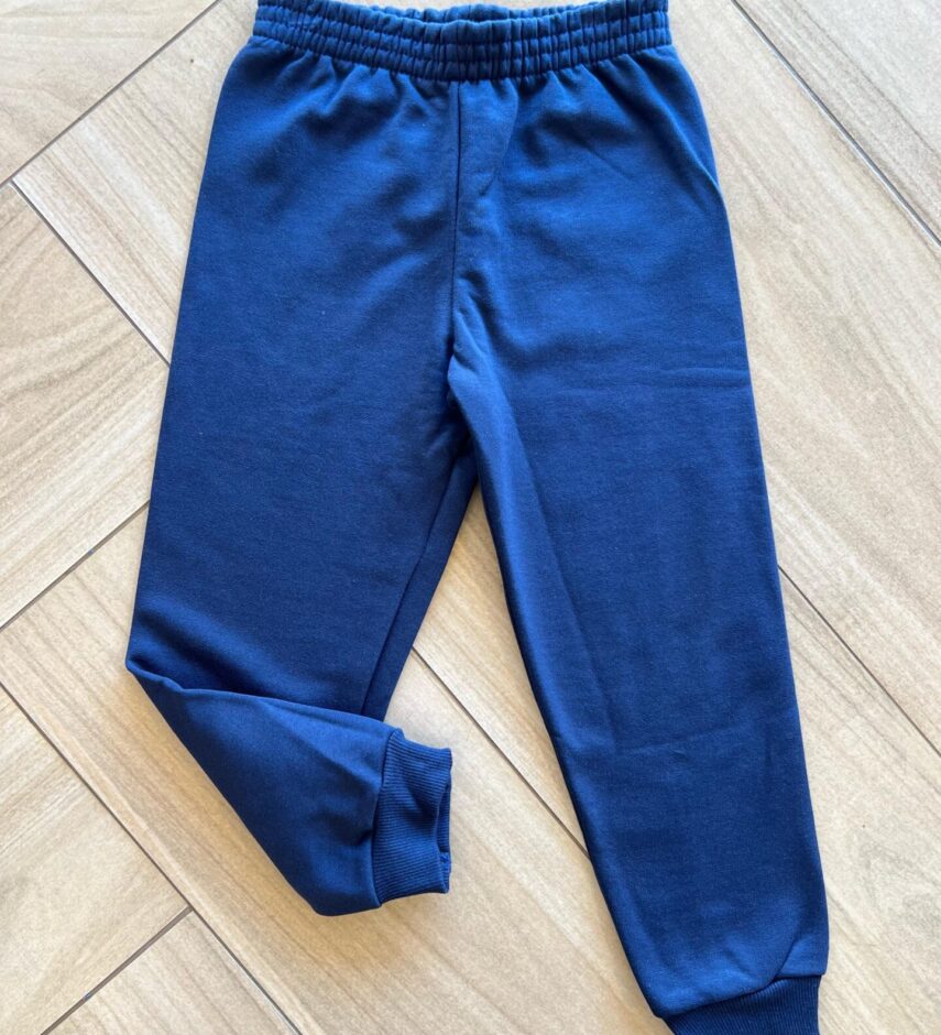 Calça Masculina Infantil Jogger Azul Marinho com Elástico na Cintura Fernanda Ramos Kids