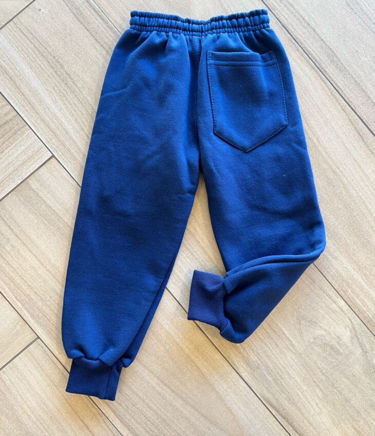 Calça Masculina Infantil Jogger Azul Marinho com Cordão Fernanda Ramos Kids