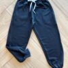 Calça Masculina Infantil Jogger Moletom com Bolsos e Cordão Preta Fernanda Ramos Kids