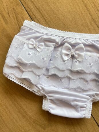 fernandaramosstore com br Calcinha Infantil Feminina Detalhe em Laise Branca1