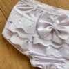 fernandaramosstore com br Calcinha Infantil Feminina Detalhe em Laise e Laço Branca1