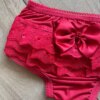 fernandaramosstore com br Calcinha Infantil Feminina Detalhe em Laise e Laço Vermelha1